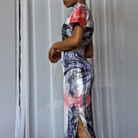 Designer Evening Maxi Dress - Unique Pattern | Size S - Picture 3 of 11